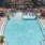 a pool in a backyard