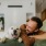 guy sitting with his dog