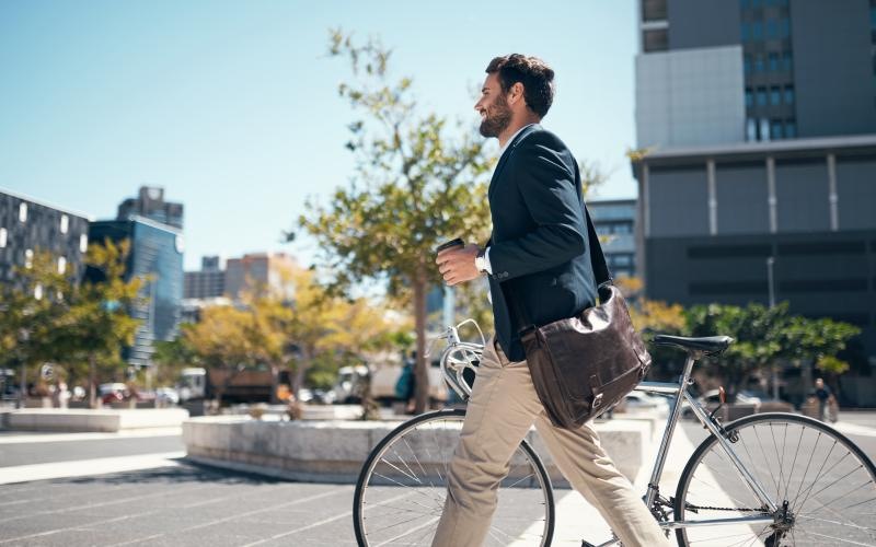The essence of exceptional living a man walking on a street